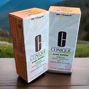 2X Deal! Clinique Even Better Makeup Spf 15 ~ WN 112 Ginger ~ 1 oz ~ BNIB